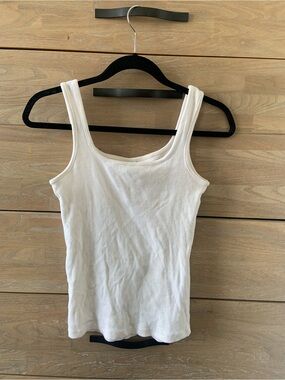 Kotn White Ribbed Tank